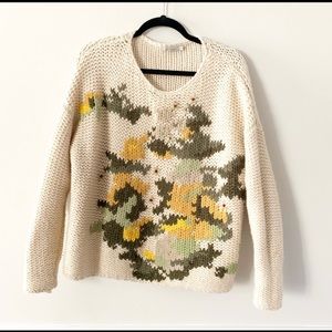 Anthropologie, chunky oversized knit sweater